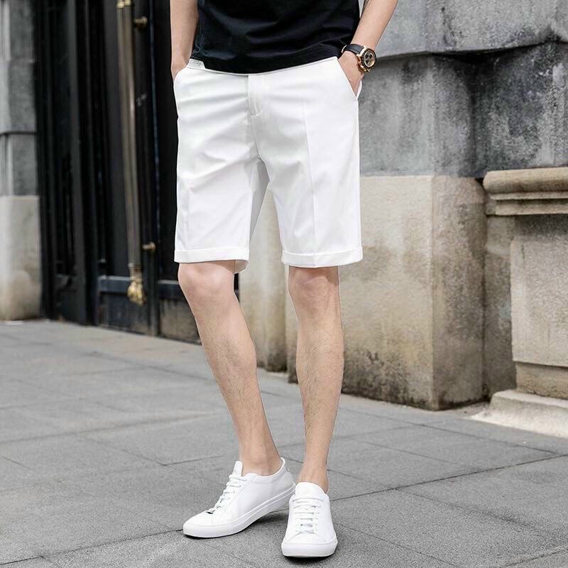 [Freeship Quần đùi tây âu nam vải tuyết mưa dày dặn co giãn nhẹ không nhăn không bai xù