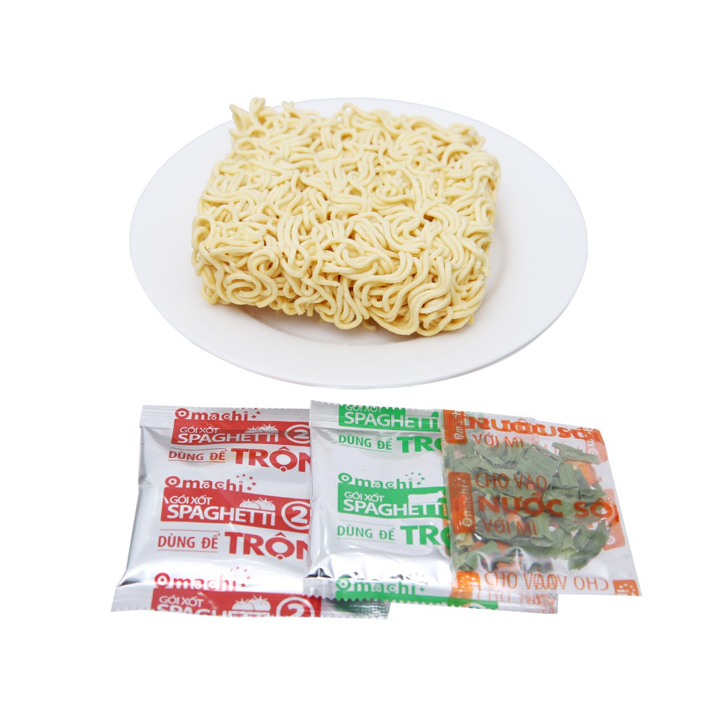 Lốc 5 gói mì khoai tây Omachi xốt Spaghetti 91gr