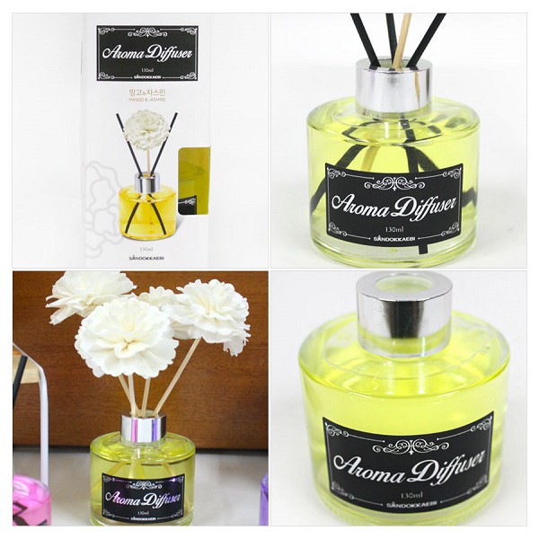 Chai tinh dầu thơm phòng khử mùi Aroma Diffuser Hando 130ml (3 hương tùy chọn)