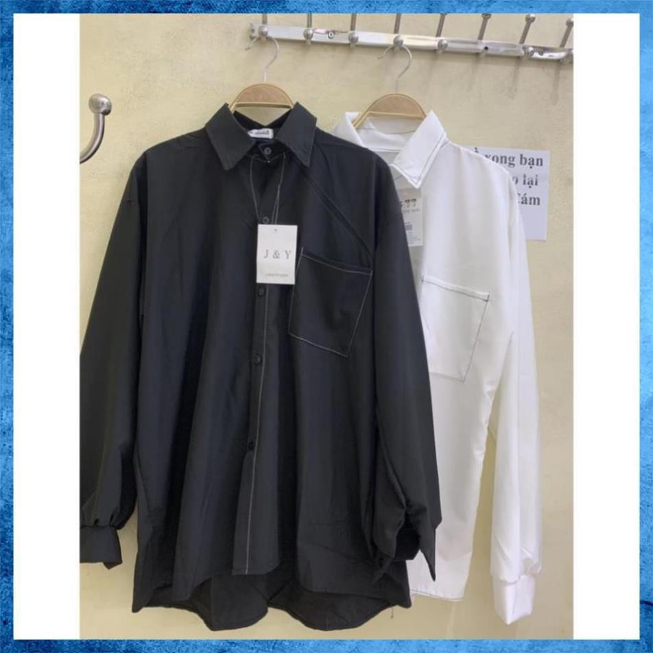 [Freeship] Áo Sơ Mi Dài Tay CHỈ NỔI Form Rộng Dáng Suông Cực Giấu Dáng Mẫu Freesize Dễ Phối Đồ | BigBuy360 - bigbuy360.vn