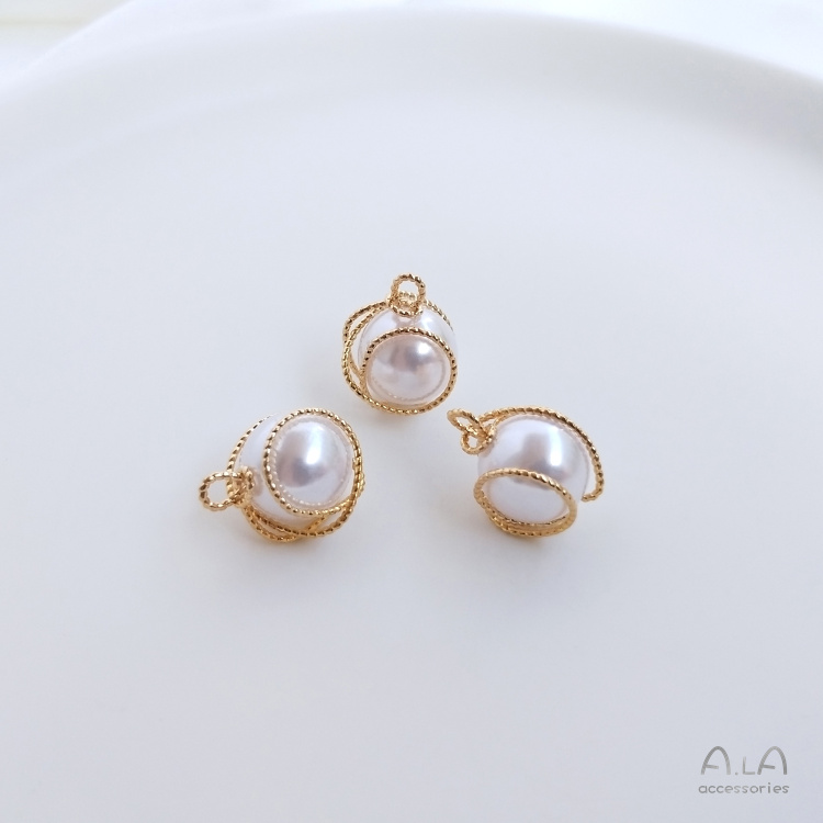 Mặt Dây Chuyền Hình Bông Hoa Màu Vàng 14K Diy