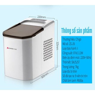 Máy làm đá viên tinh khiết Chigo