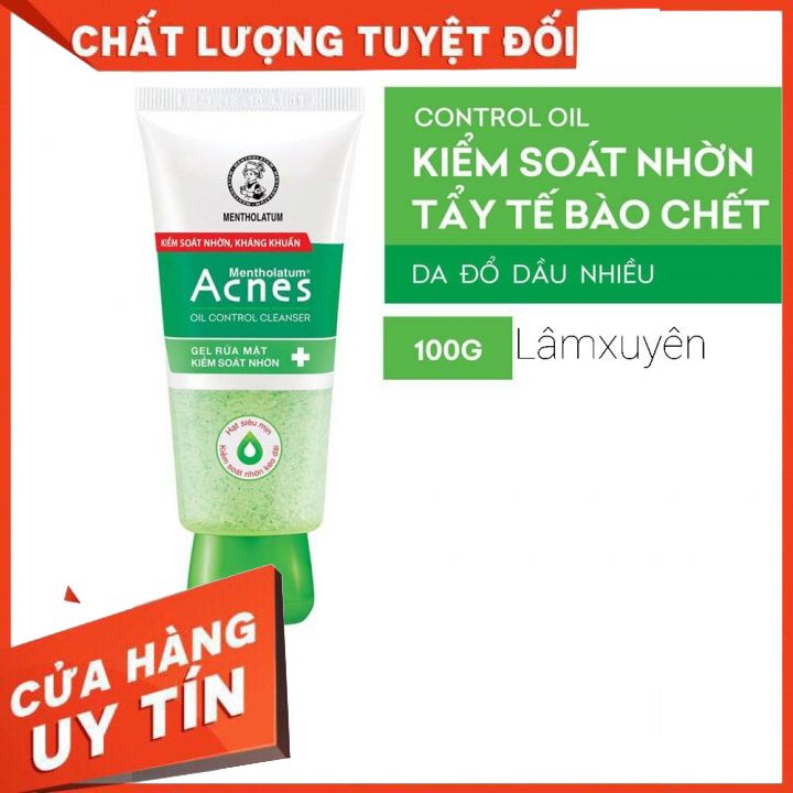 SỮA RỬA MẶT DẠNG GELL Acnes Oil 100G làm sạch bụi bẩn bã nhờn ngừa mụn