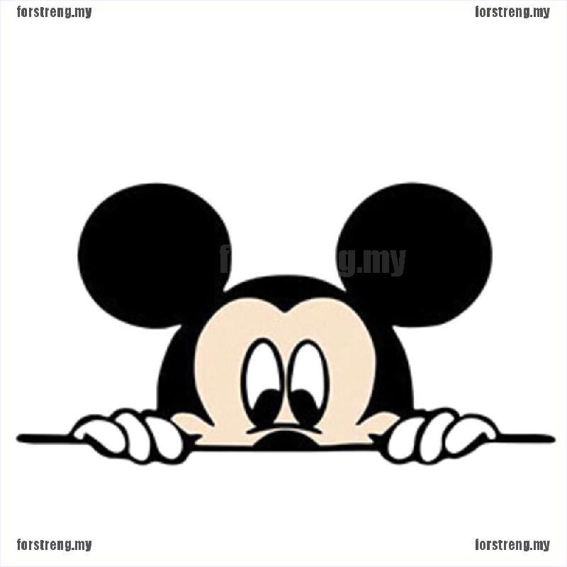 1 Sticker Dán Kính Chiếu Hậu Hình Chuột Mickey Đáng Yêu 24x14cm