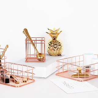 Cốc cọ kim loại đan thưa Decor11