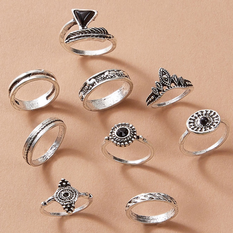 Set Nhẫn Đeo Khớp Ngón Tay Phong Cách Bohemian Retro