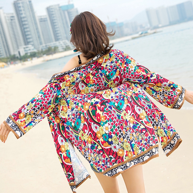 Áo Khoác Cardigan Tay Dài In Họa Tiết Độc Đáo Thời Trang Thái Lan