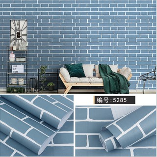 CUỘN 10M GIẤY DÁN TƯỜNG (decal cuộn) MÃ GẠCH XANH