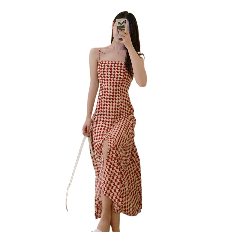 Đầm hai dây Perty dáng ôm phong cách retro thời trang mùa hè dành cho nữ