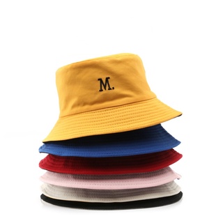 Nón Bucket Thêu Chữ M Thời Trang Hàn Quốc Dành Cho Nữ