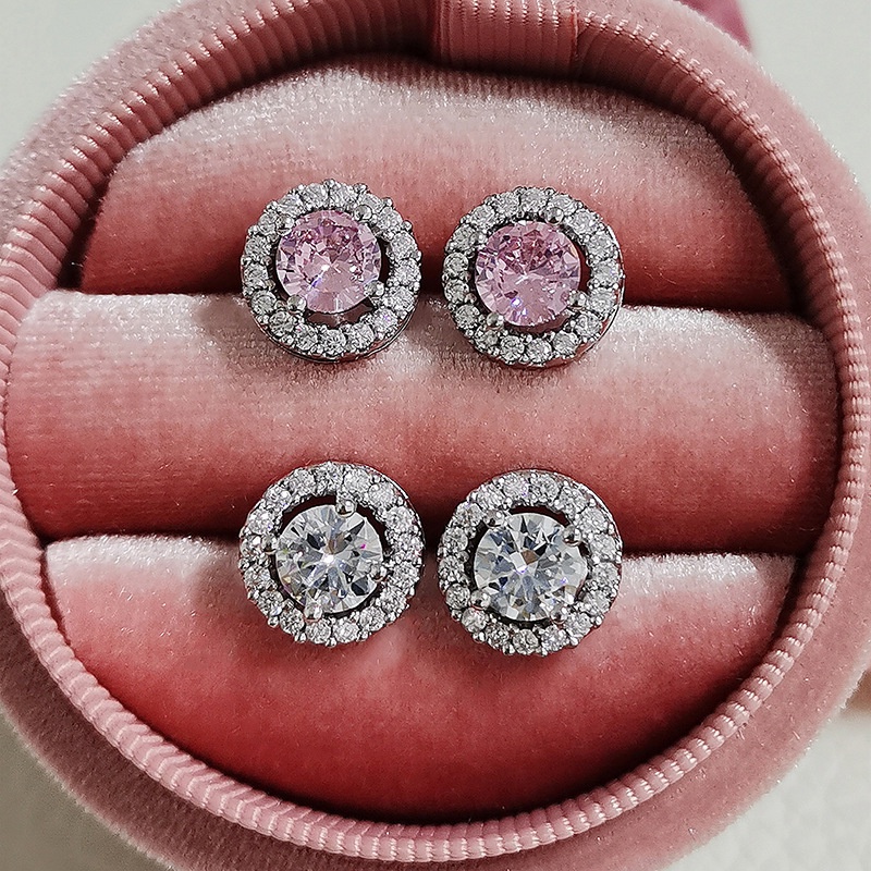 Khuyên Tai Bạc 925 Đính Đá 2022 Thời Trang Sang Trọng Cho Nữ