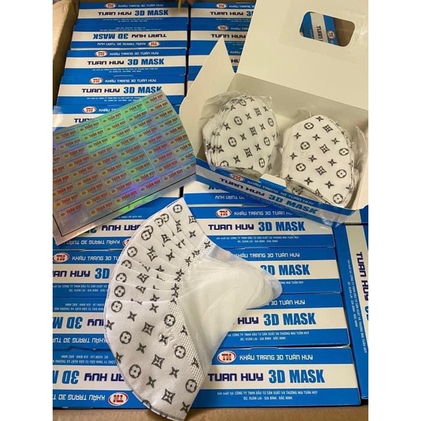 Khẩu Trang 3D LV Tuấn Huy Công Nghệ Nhật Bản hộp 50 cái- Hàng Chính Hãng công ty Tuấn Huy
