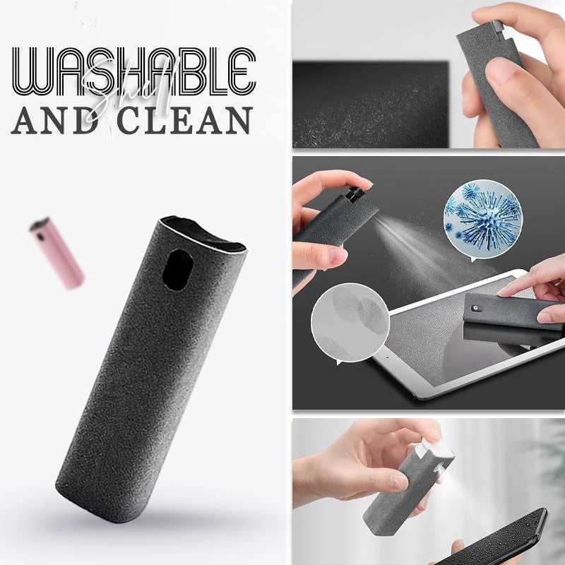 Bình xịt vệ sinh điện thoại , bộ dụng cụ lau màn hình , chai đổ sẵn dung dịch nước làm sạch kính cộng miếng khăn ốp vỏ