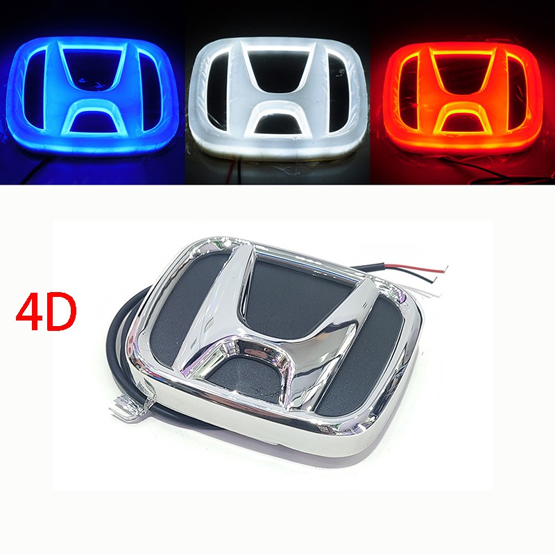 Mới Đèn LED Logo 5D Gắn Phía Trước Xe Hơi Honda Accord Fit Crosstour H-RV Pilot