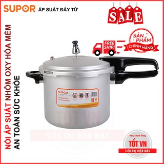 Nồi Áp Suất 1 Tay Cầm Supor  YL183F5-3.6L, Nhôm Oxy Hóa Mềm, Đáy Từ, Sử Dụng An Toàn, Điện Máy Tốt VN