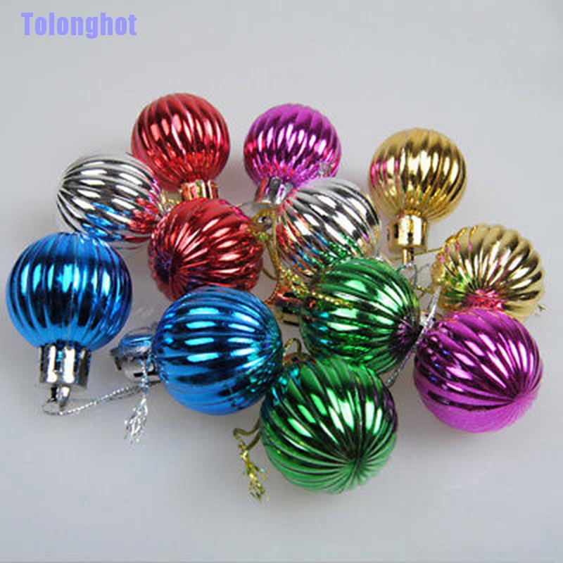 Tolonghot> 12Pcs×Christmas Balls Party Baubles Xmas Tree Decorations Hanging Ornament Decor