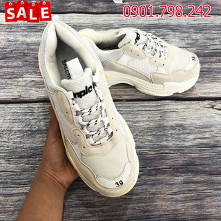 Giày thể thao balen triple s màu trắng
