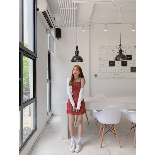 [AMANDA]🌻ĐẦM CARO 2 DÂY CÓ DÂY BUỘC EO, váy 2 dây kẻ caro mặc mùa hè🌻 hình shop chụp thật | BigBuy360 - bigbuy360.vn