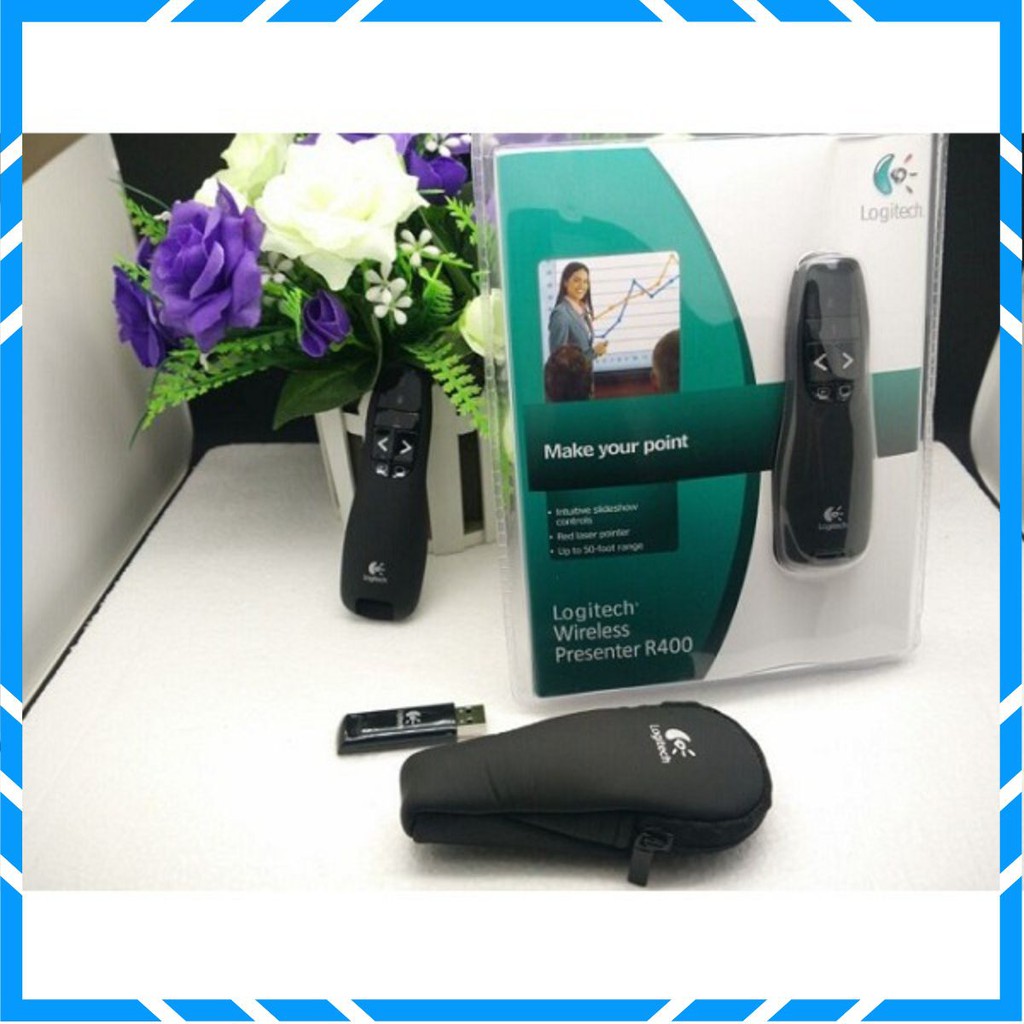 Bút thuyết trình Logitech Wireless Presenter R400 (Đen)