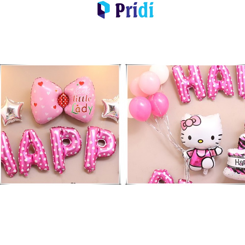 Set Bong Bóng Trang Trí Sinh Nhật Cho Bé Gái - Bong Bóng Trang Trí Sinh Nhật , Bóng Bay Phụ Kiện Trang Trí Sinh Nhật