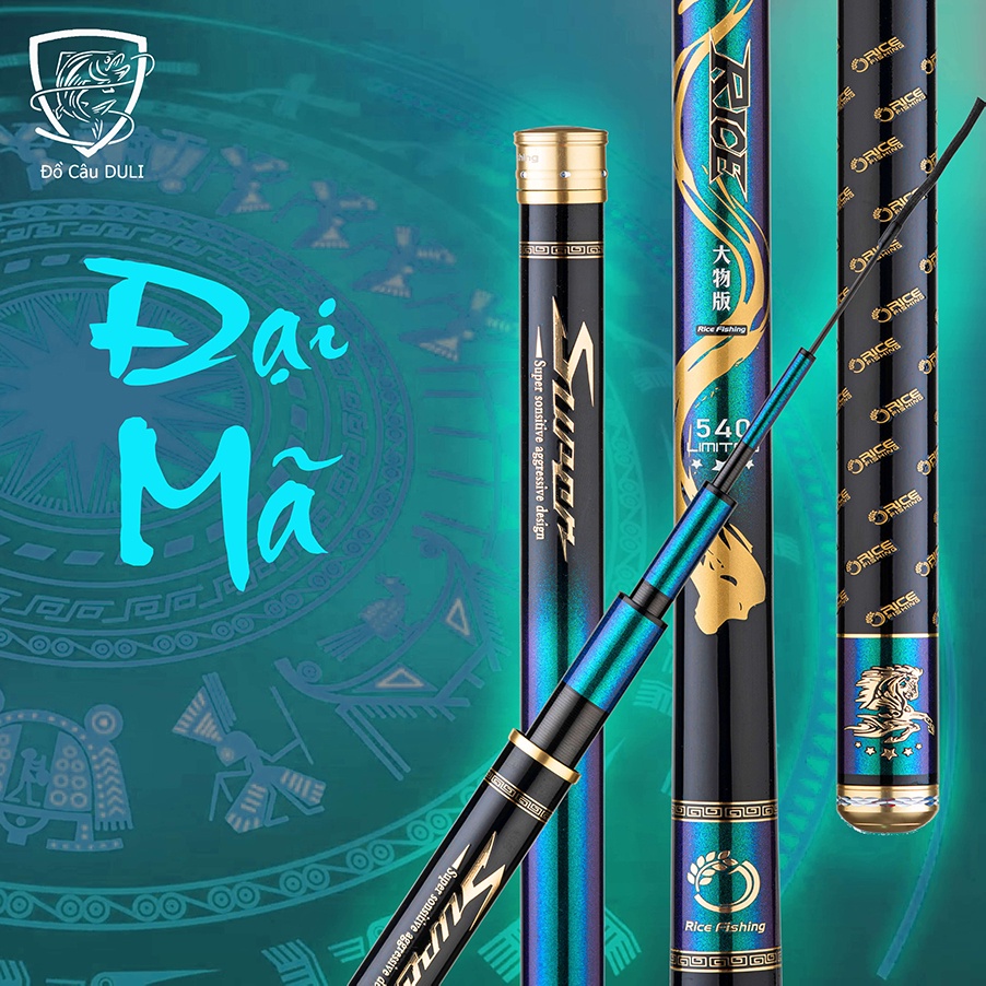 Cần Câu Tay Rice Fishing Đại Mã siêu nhẹ, siêu cứng chuyên săn hàng CC-19