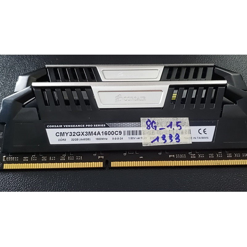 RAM TẢN NHIỆT 8GB DDR3 BUS 1333 overclock 1600 CORSAIR VENGEANCE PRO SERIES, hàng tháo máy chính hãng bảo hành 6 tháng