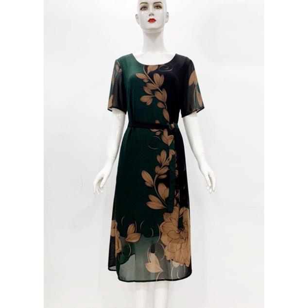 VIP SHOPPRO ĐẦM TRUNG NIÊN CAO CẤP TẶNG MẸ, NGƯỜI THÂN BẠN BÈ KIỂU ĐẦM SUÔNG DÁNG DÀI IN HOA SEN 3226 3220 3318 3274