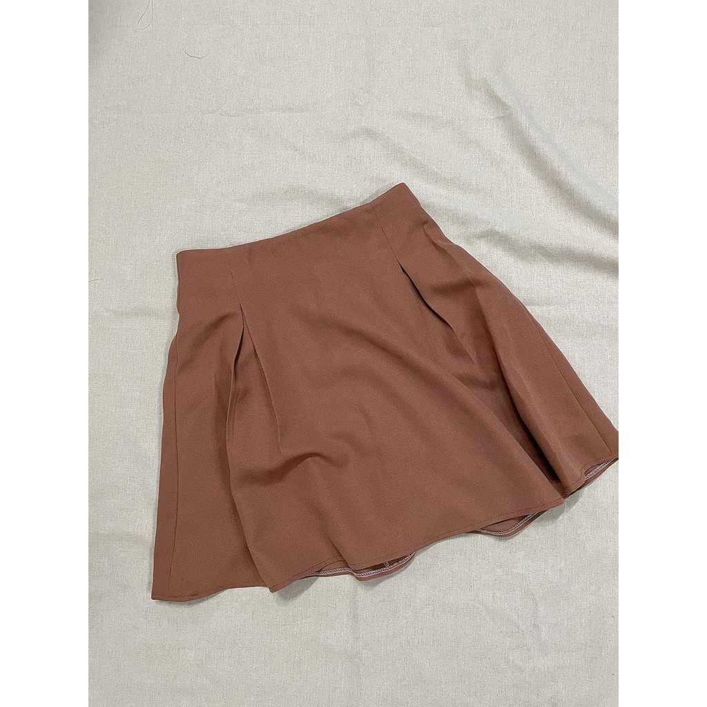 Quần giả váy ngắn xếp ly dáng chữ A QV210539 (có 4 màu: trắng, đen, xanh đậu và cà phê sữa) | BigBuy360 - bigbuy360.vn