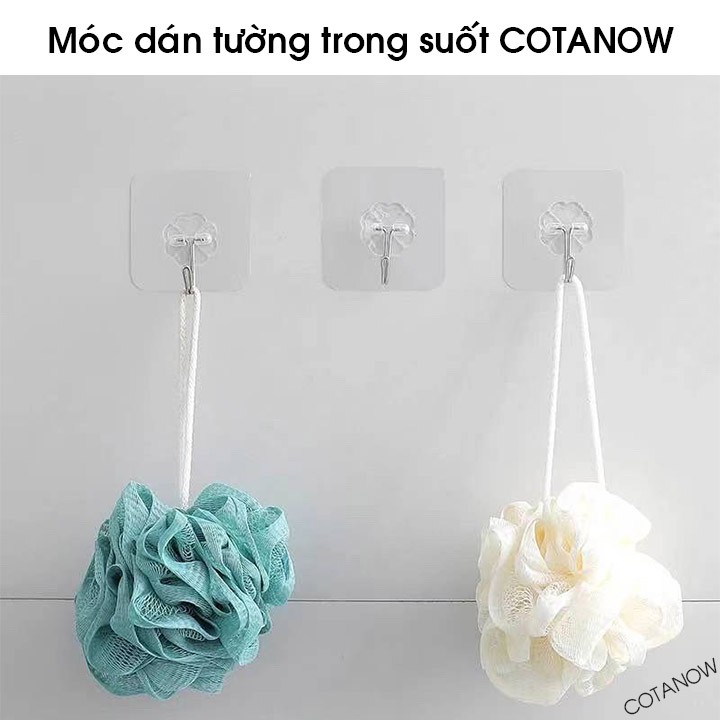 Móc Dán Tường Trong Suốt Chịu Lực 6x6cm COTANOW