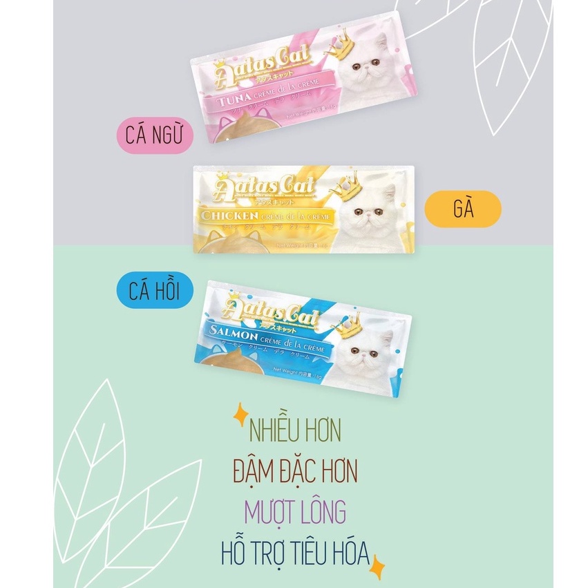 Súp thưởng Aatas Cat Creme - Sốt kem thưởng Aastas Cat cho mèo