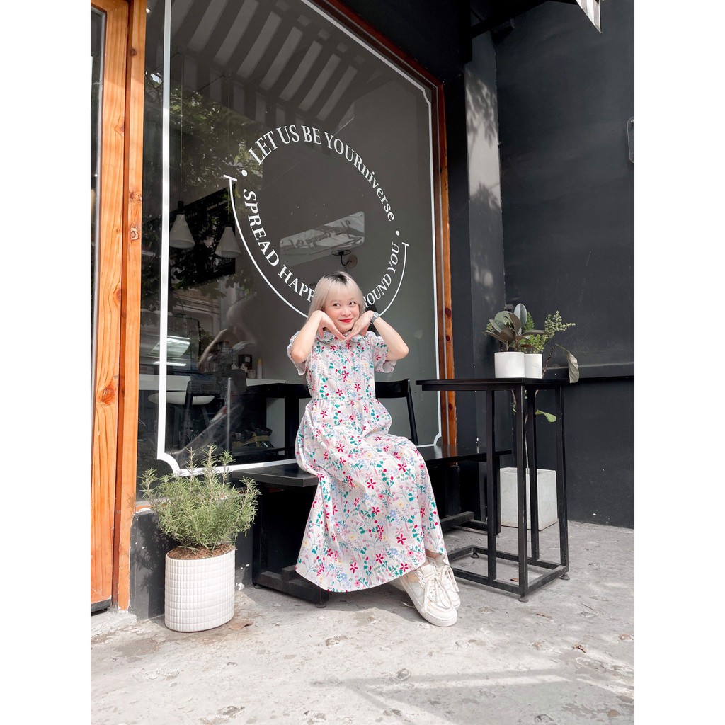 Eunhee Dress - Đầm babydoll dài họa tiết hoa - Remmus.vn | BigBuy360 - bigbuy360.vn