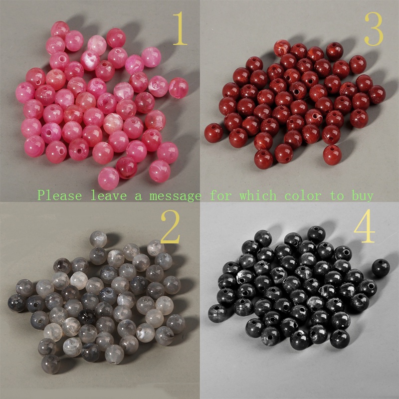 Set 30/ 50/ 100 hạt xỏ lỗ ngọc trai nhân tạo nhiều màu sắc tùy chọn dành cho làm đồ trang sức thủ công