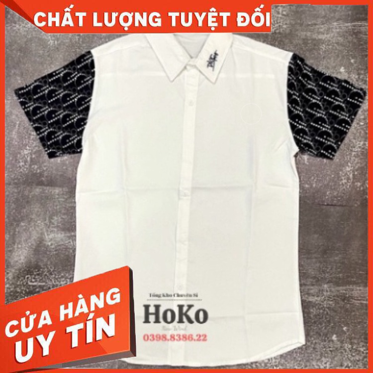 Hè 2022 TheMen996 Áo Sơ Mi Tay Ngắn Nam ,Sơ Mi Dior Chất Liệu Lụa KaTe Mềm Mại Co GIãn 4 Chiều
