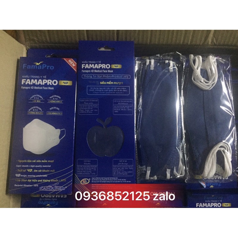 Khẩu trang thời trang 4D NAM ANH Famapro con cá hộp 10 cái | BigBuy360 - bigbuy360.vn