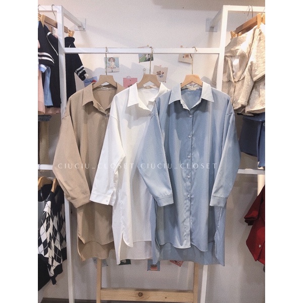 Đầm Sơ Mi Vạt Dáng Suông 3 Màu Chất Vải Đẹp Thoáng Mát Mặc Đi Chơi