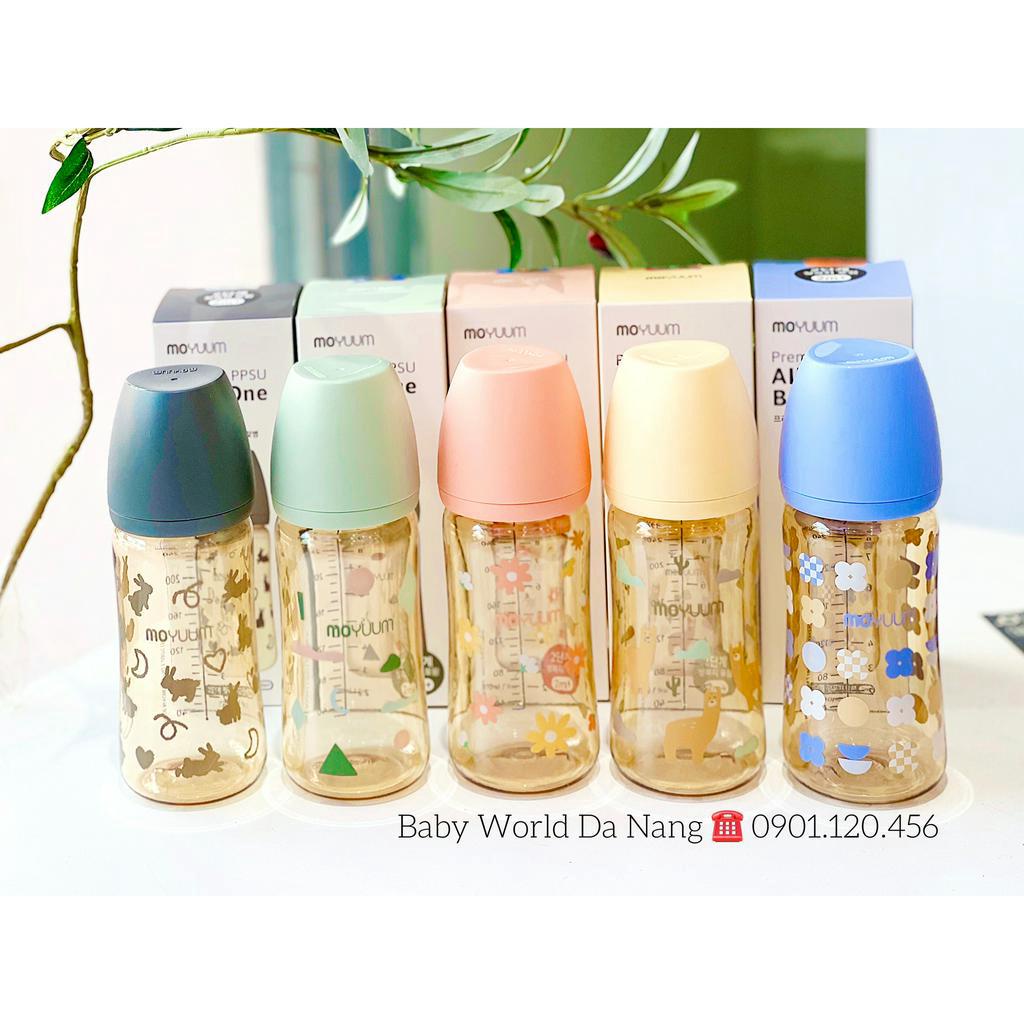 Bình Sữa PPSU Hàn Quốc Cao Cấp Moyuum 170ml/270ml - Đảm Bảo Chính Hãng ⭐️Mẹ Và Bé Baby World Đà Nẵng