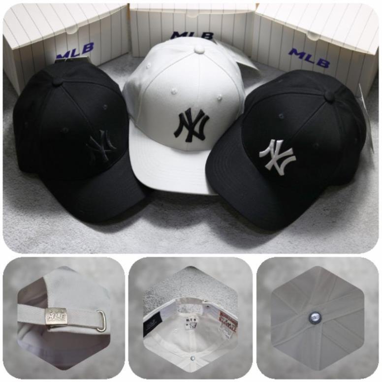 Mũ Nón lưỡi trai thêu chữ NY LOGO trắng - Mũ Nón full hộp siêu đẹp siêu cá tính [Mới 1]
