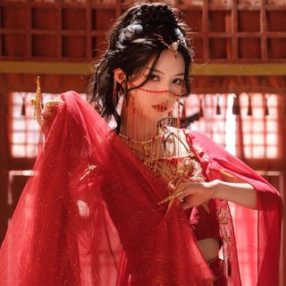 (Có sẵn)Khăn che mặt kim loại cổ trang