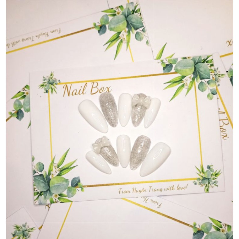 Móng giả thiết kế Huyền Trang Nail hộp 10 móng kèm keo dũa