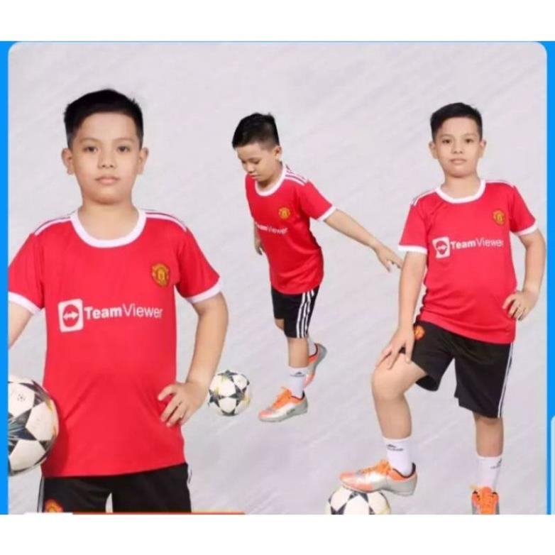 Bộ quần áo đá bóng trẻ em MU đỏ và các CLB hot 2021-2022 , thun Thái cao cấp ( cam kết y hình) 