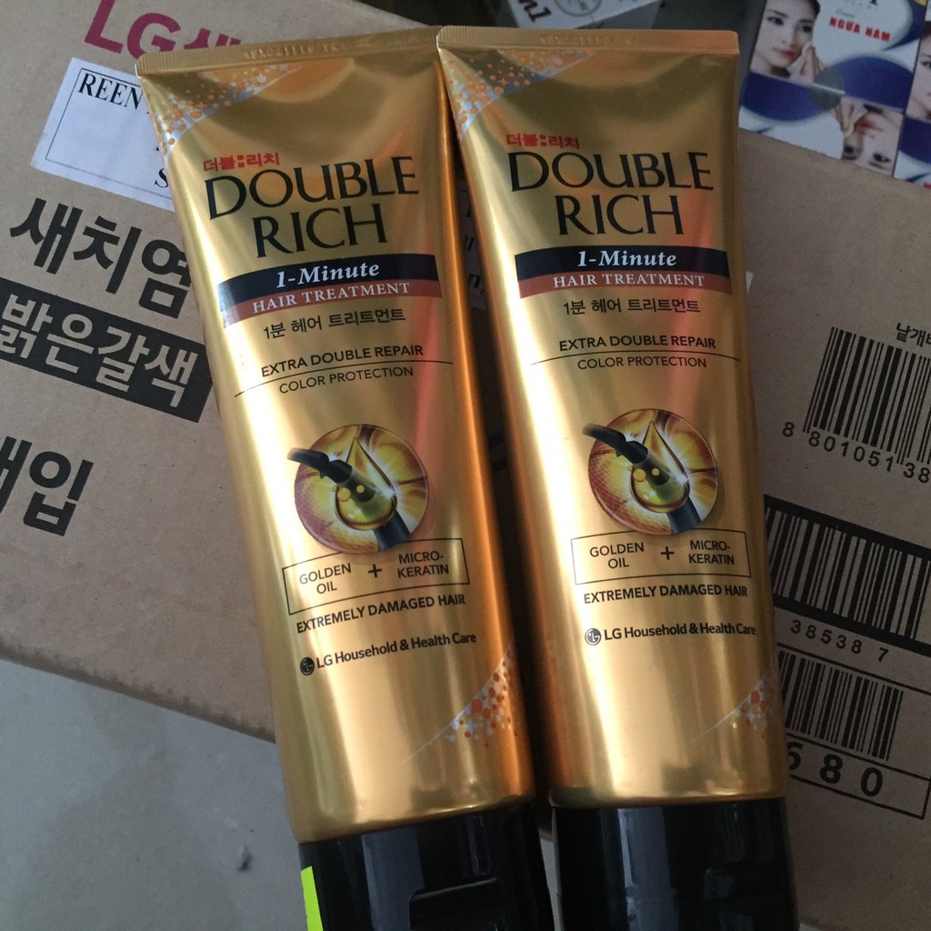 DOUBLE RICH dầu xả 1 phút chăm sóc chuyên sâu dành cho tóc nhuộm 250ml