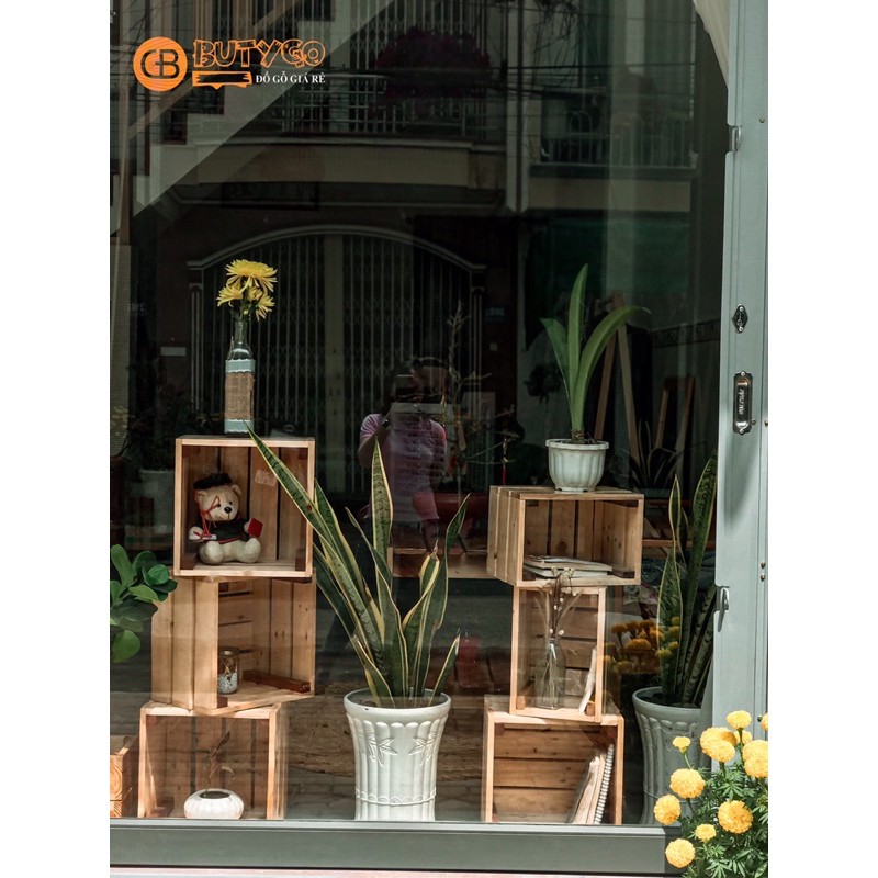 Thùng gỗ 💥 CAO CẤP 💥 Pallet box pallet trang trí kèm ảnh thật