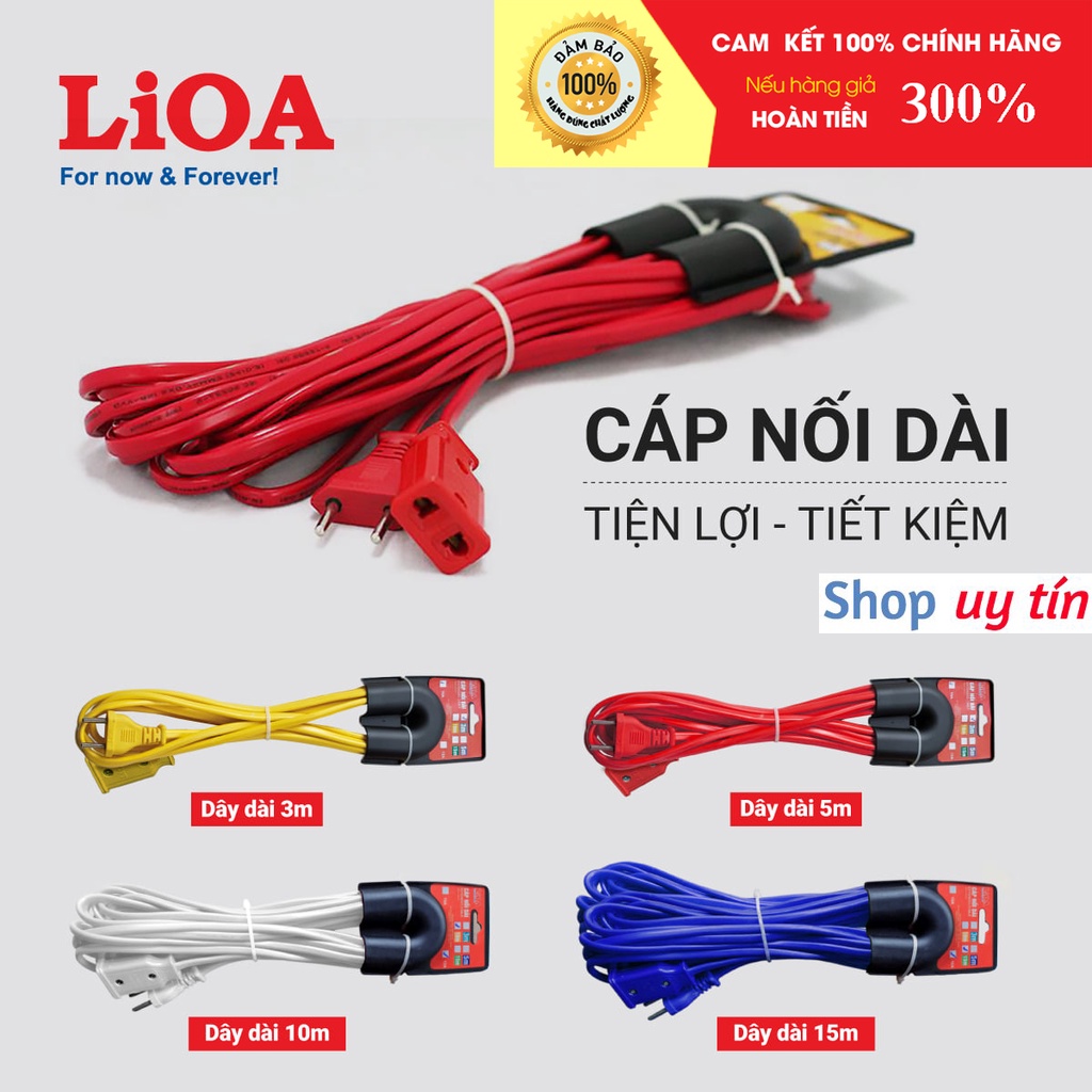 [CHÍNH HÃNG] Cáp nối dài LiOA - Ổ dây điện kéo dài LiOA - Phích LiOA kéo dài 3m, 5m, 10m, 15m tiện lợi