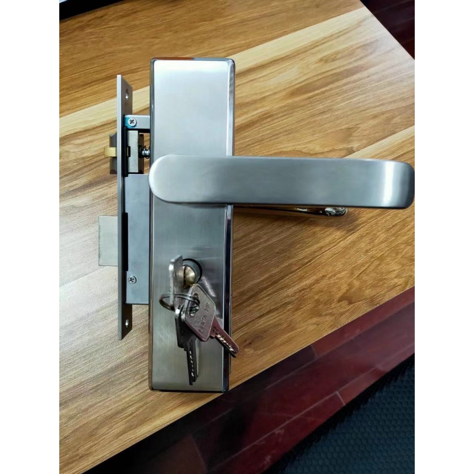 Ổ khóa cửa gỗ tay gạt thông phòng inox 304 giá tốt 801-05