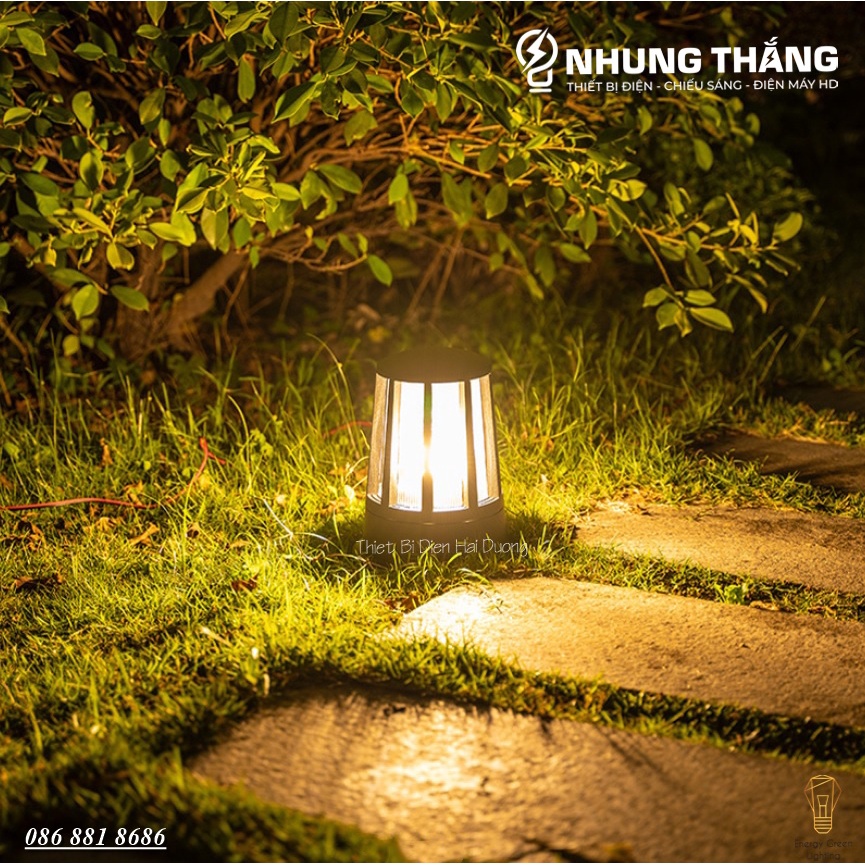 Đèn Sân Vườn Ngoài Trời LT-051 - Trụ Cổng Cột Đèn Hàng Rào Mái Hiên - Chống Nước Cao Cấp Decor Vintage - Kèm Bóng Led