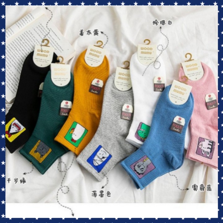 Vớ cao cổ hoạt hình, tất ulzzang unisex nam nữ hàn quốc NEKO