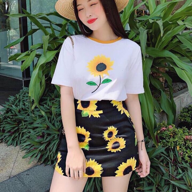 SET CHÂN VÁY HOA HƯỚNG DƯƠNG