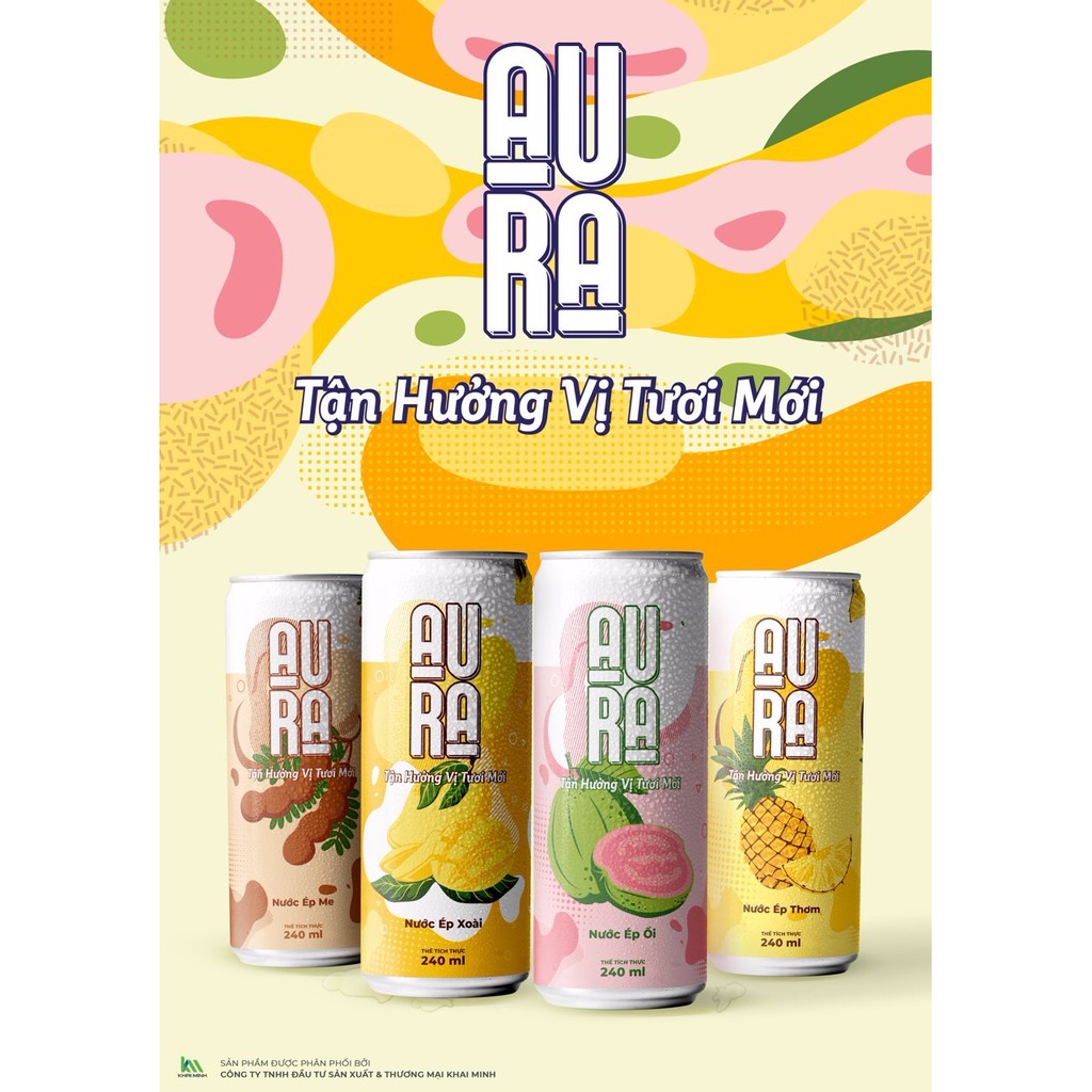 Nước ép thơm 240ml hiệu AURA