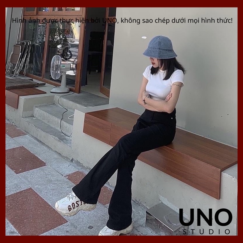 Quần bò jean ống loe form dài phong cách Hàn Quốc kèm ảnh thật và Feedback by UNO