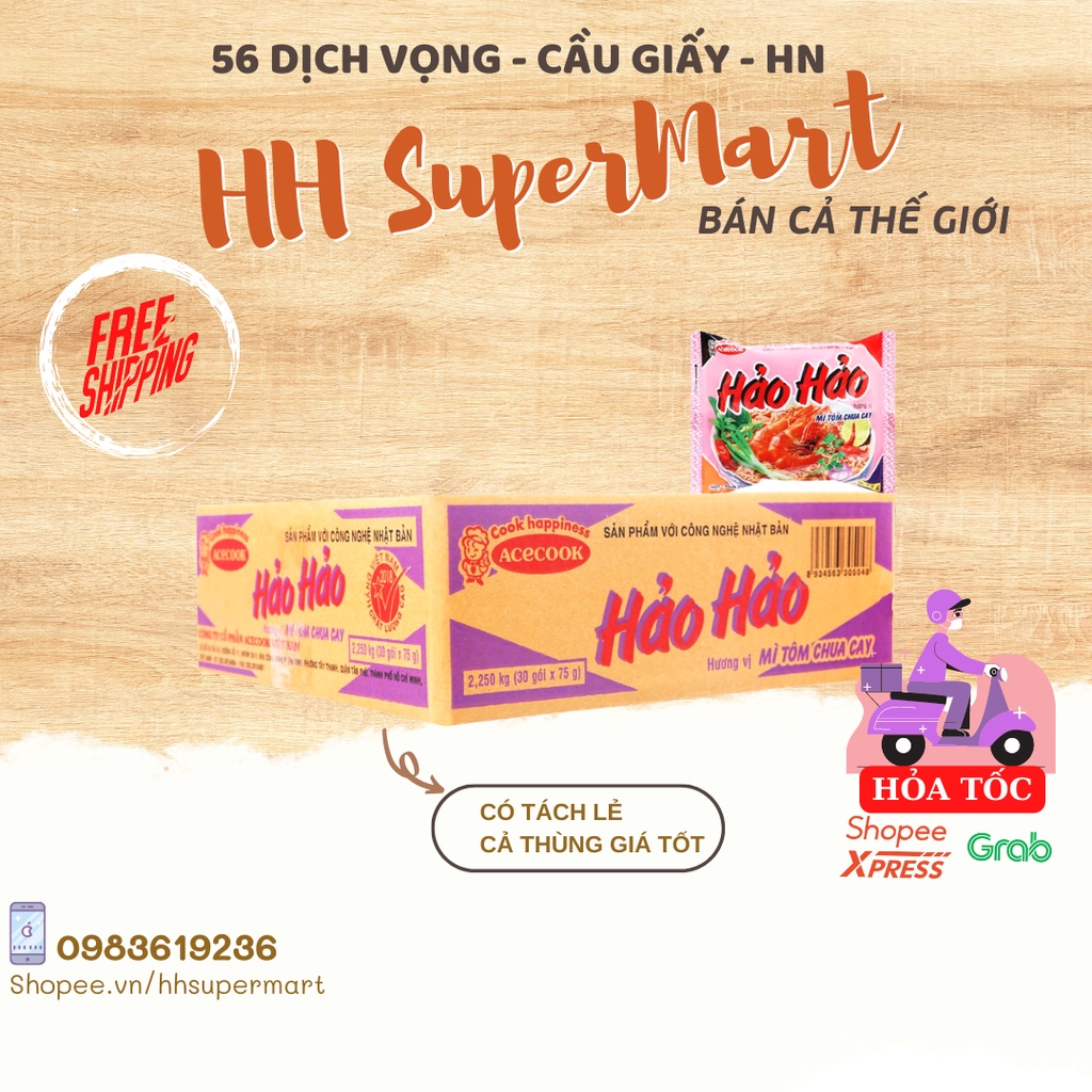 [HOẢ TỐC]Thùng mì hảo hảo 30 gói